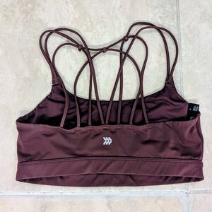 All in Motion Burgundy Strappy Sports Bra